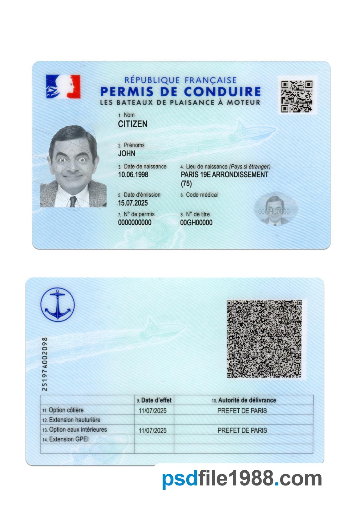 France Driving License 2025-Present
